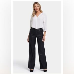 NWT NYDJ Teresa wide leg coated jeans size 8